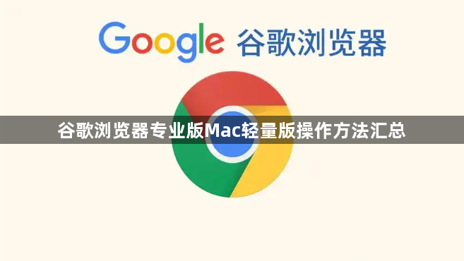 谷歌浏览器专业版Mac轻量版操作方法汇总1