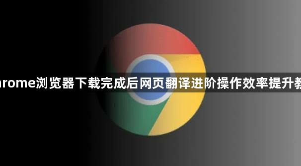 Chrome浏览器下载完成后网页翻译进阶操作效率提升教程1