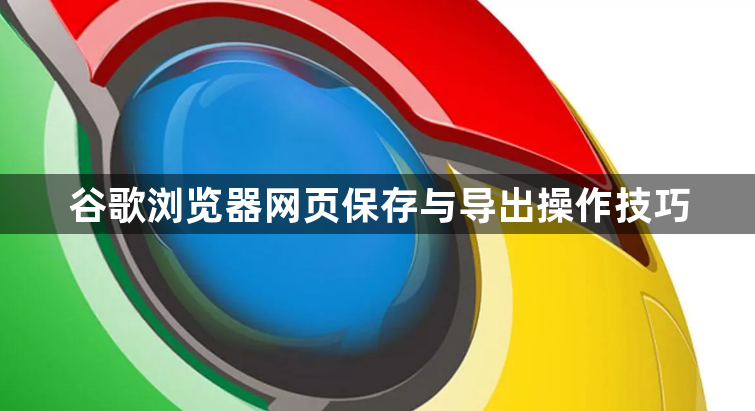 谷歌浏览器网页保存与导出操作技巧1