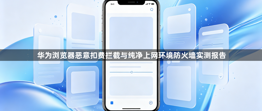 华为浏览器恶意扣费拦截与纯净上网环境防火墙实测报告1