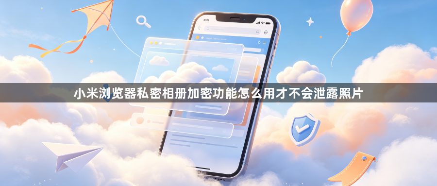 小米浏览器私密相册加密功能怎么用才不会泄露照片1