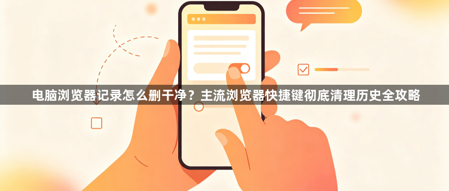 电脑浏览器记录怎么删干净？主流浏览器快捷键彻底清理历史全攻略1