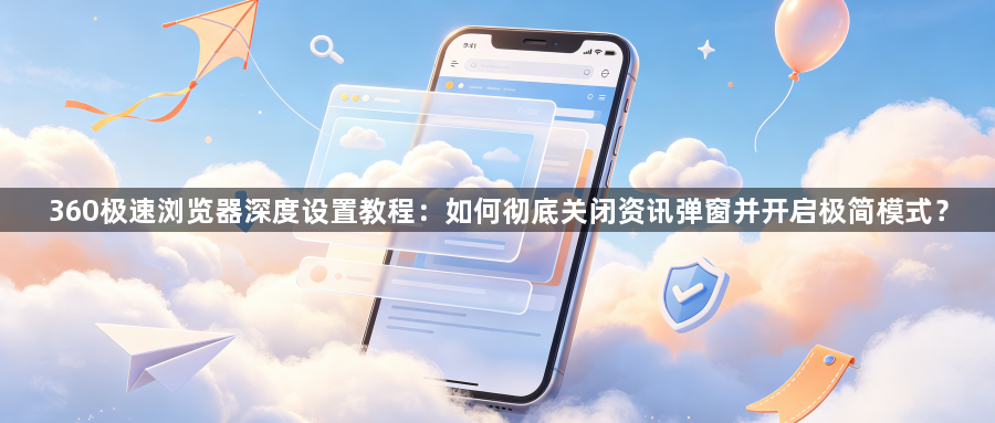 360极速浏览器深度设置教程：如何彻底关闭资讯弹窗并开启极简模式？1