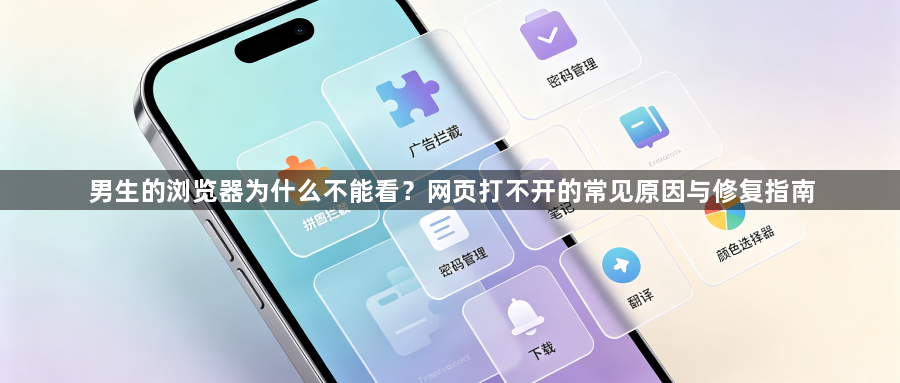 男生的浏览器为什么不能看?网页打不开的常见原因与修复指南1