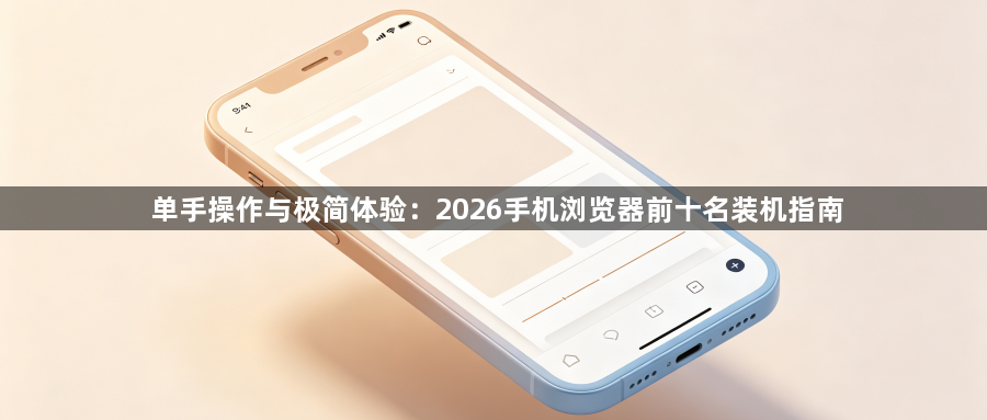 单手操作与极简体验:2026手机浏览器前十名装机指南1