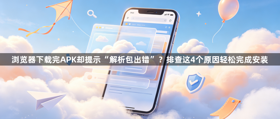 浏览器下载完APK却提示“解析包出错”?排查这4个原因轻松完成安装1