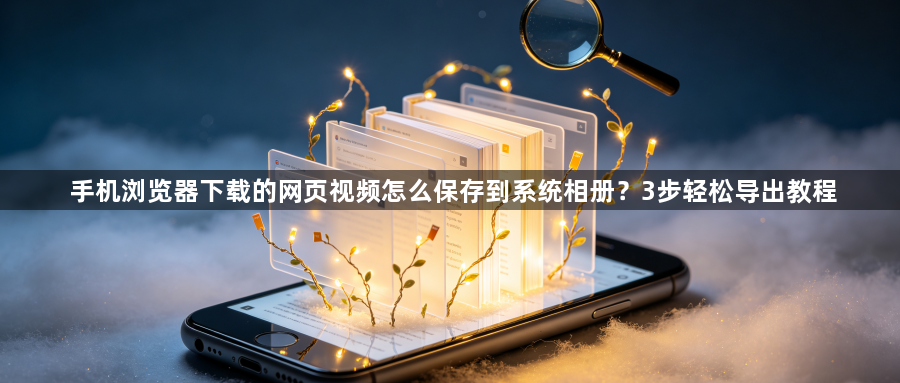 手机浏览器下载的网页视频怎么保存到系统相册?3步轻松导出教程1