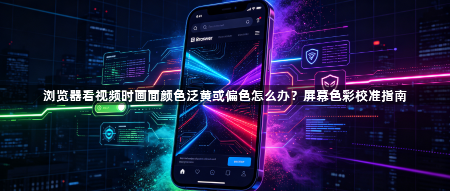 浏览器看视频时画面颜色泛黄或偏色怎么办?屏幕色彩校准指南1