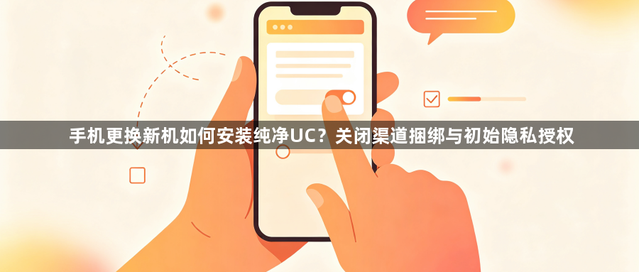 手机更换新机如何安装纯净UC?关闭渠道捆绑与初始隐私授权1