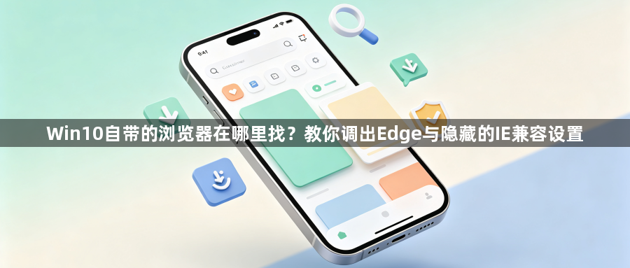 Win10自带的浏览器在哪里找？教你调出Edge与隐藏的IE兼容设置1