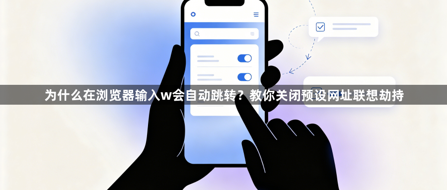 为什么在浏览器输入w会自动跳转?教你关闭预设网址联想劫持1