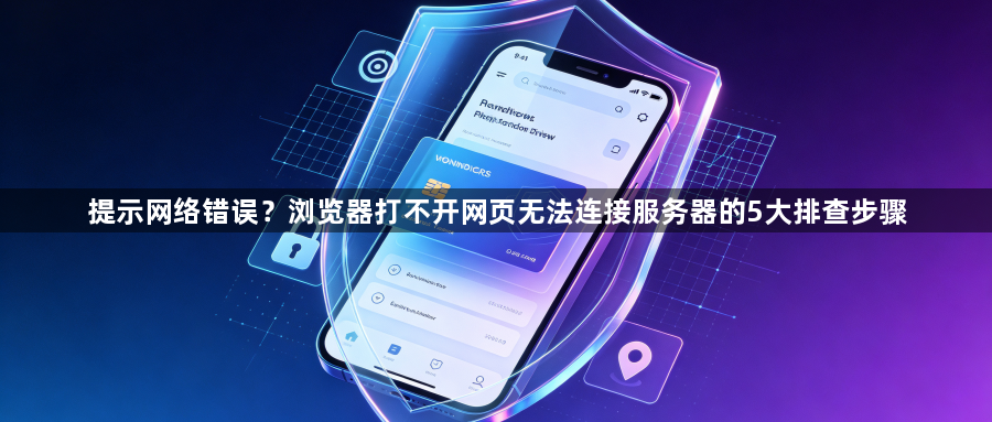 提示网络错误?浏览器打不开网页无法连接服务器的5大排查步骤1